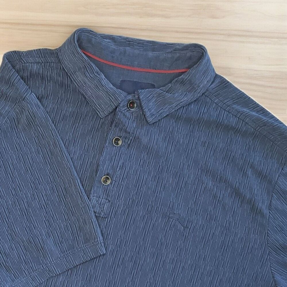 Tommy Bahama Paradise Cove XL Blue Polo Short Sleeve Modal Blend Shirt